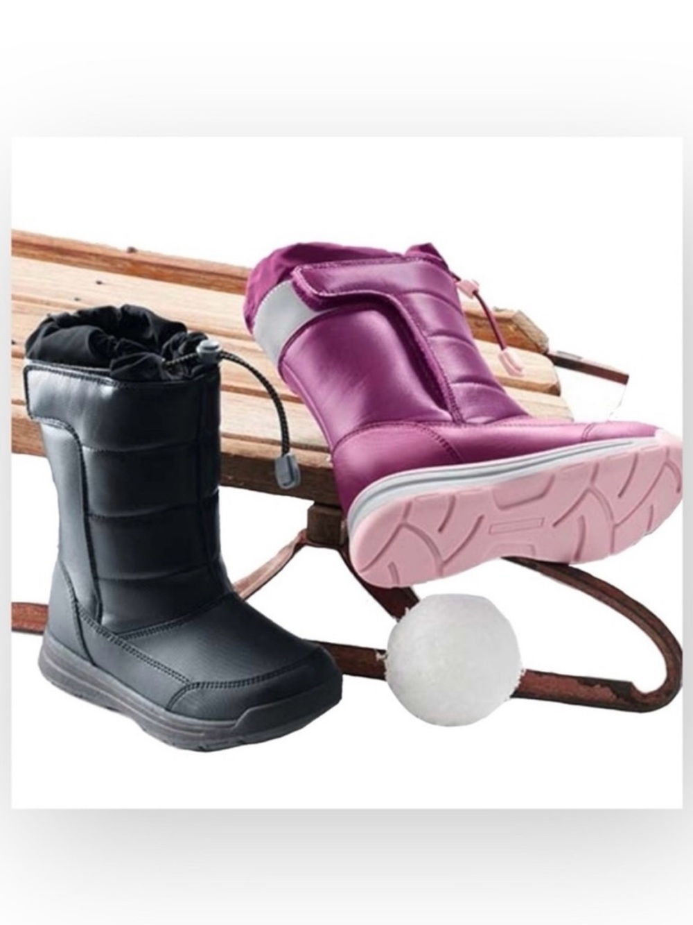 new Lands End ❄︎ Waterproof Winter Snow Boot ❄︎ Black ❄︎ Unisex Toddler 8 ❄︎